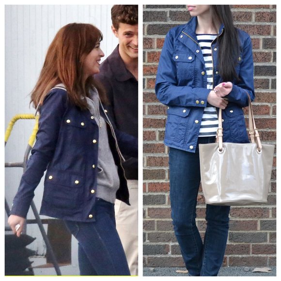 J. CREW Blue Downtown Field Jacket ASO Dakota Johnson - Picture 1 of 10